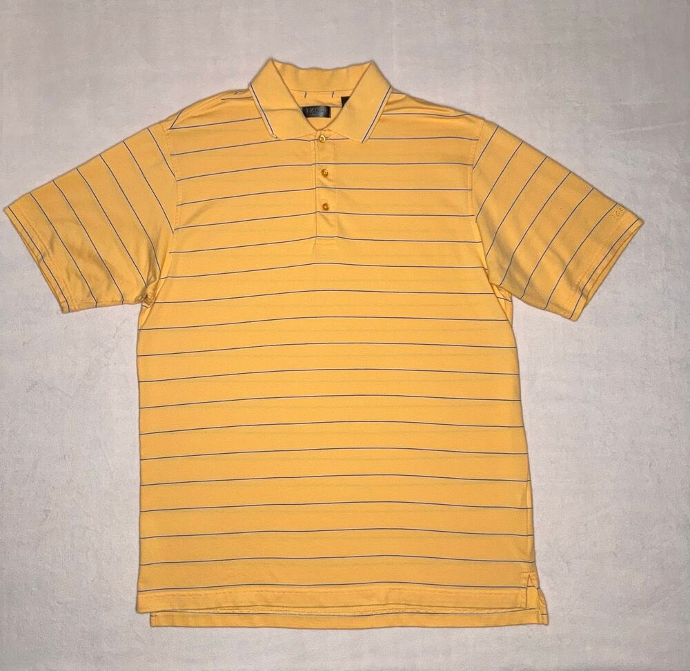 Izod Golf Cotton Blend L Casual Stripped Polo